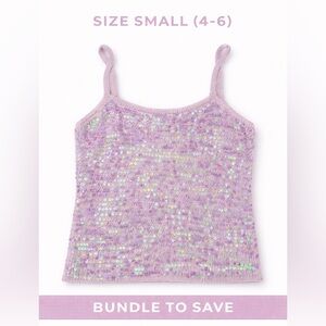 Purple Sequin Tank Top